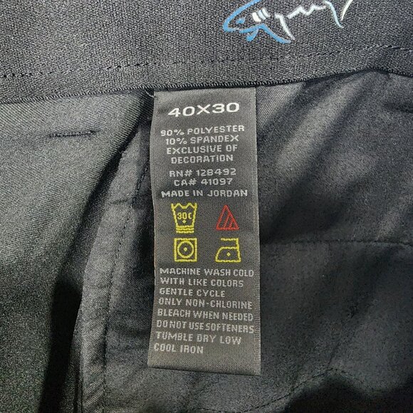 Mens Black Greg Norman Dress Pants Straight Chino Golf Flat Front Size 40X30 - Picture 5 of 11